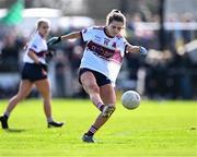 20 March 2024; Eve Boyle Carr of St Columba's Comprehensive School during the Lidl LGFA All-Ireland Post Primary School Senior C Championship final match between St Columba's Comprehensive School of Glenties, Donegal, and Dunmore Community School in Galway at Kilcoyne Park in Tubbercurry, Sligo. Photo by Piaras Ó Mídheach/Sportsfile