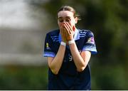 20 March 2024; Niamh Flanagan of Our Lady's Secondary School celebrates after the final whistle in the 2024 Lidl LGFA All-Ireland Post-Primary Schools Senior A final match between Our Lady’s Secondary School of Castleblaney, Monaghan, and Sacred Heart School of Westport, Mayo, at St Rynagh’s GAA club in Banagher, Offaly. Photo by Tyler Miller/Sportsfile