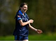 20 March 2024; Hazel Hughes of Our Lady's Secondary School celebrates after the final whistle in the 2024 Lidl LGFA All-Ireland Post-Primary Schools Senior A final match between Our Lady’s Secondary School of Castleblaney, Monaghan, and Sacred Heart School of Westport, Mayo, at St Rynagh’s GAA club in Banagher, Offaly. Photo by Tyler Miller/Sportsfile