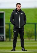18 March 2024; Communications manager Kieran Crowley during a Republic of Ireland training session at the FAI National Training Centre in Abbotstown, Dublin. Photo by Stephen McCarthy/Sportsfile