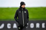 18 March 2024; Athletic therapist Sam Rice during a Republic of Ireland training session at the FAI National Training Centre in Abbotstown, Dublin. Photo by Stephen McCarthy/Sportsfile
