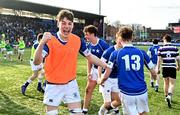 20 March 2024; James Whitty of St Mary’s College celebrates after the Bank of Ireland Leinster Schools Junior Cup final match between St Mary's College and Terenure College at Energia Park in Dublin. Photo by Daire Brennan/Sportsfile