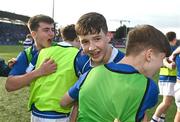 20 March 2024; Jack Fogarty of St Mary’s College celebrates after the Bank of Ireland Leinster Schools Junior Cup final match between St Mary's College and Terenure College at Energia Park in Dublin. Photo by Daire Brennan/Sportsfile