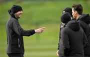 18 March 2024; Interim head coach John O'Shea, left, during a Republic of Ireland training session at the FAI National Training Centre in Abbotstown, Dublin. Photo by Stephen McCarthy/Sportsfile