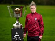 21 March 2024; Galway United captain Lynsey McKey at the launch of Avenir Sports All-Island Cup 2024 at the FAI Headquarters in Abbotstown, Dublin. Photo by Stephen McCarthy/Sportsfile