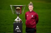 21 March 2024; Galway United captain Lynsey McKey at the launch of Avenir Sports All-Island Cup 2024 at the FAI Headquarters in Abbotstown, Dublin. Photo by Stephen McCarthy/Sportsfile