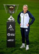 21 March 2024; Shelbourne's Lucy O'Rourke at the launch of Avenir Sports All-Island Cup 2024 at the FAI Headquarters in Abbotstown, Dublin. Photo by Stephen McCarthy/Sportsfile