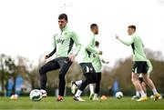 21 March 2024; Jason Knight during a Republic of Ireland training session at the FAI National Training Centre in Abbotstown, Dublin. Photo by Stephen McCarthy/Sportsfile