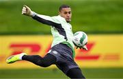 21 March 2024; Goalkeeper Gavin Bazunu during a Republic of Ireland training session at the FAI National Training Centre in Abbotstown, Dublin. Photo by Stephen McCarthy/Sportsfile