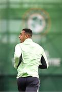 21 March 2024; Adam Idah during a Republic of Ireland training session at the FAI National Training Centre in Abbotstown, Dublin. Photo by Stephen McCarthy/Sportsfile