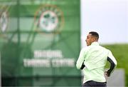 21 March 2024; Adam Idah during a Republic of Ireland training session at the FAI National Training Centre in Abbotstown, Dublin. Photo by Stephen McCarthy/Sportsfile