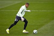 21 March 2024; Goalkeeper Gavin Bazunu during a Republic of Ireland training session at the FAI National Training Centre in Abbotstown, Dublin. Photo by Stephen McCarthy/Sportsfile