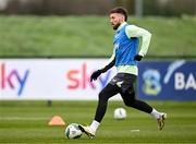 21 March 2024; Matt Doherty during a Republic of Ireland training session at the FAI National Training Centre in Abbotstown, Dublin. Photo by Stephen McCarthy/Sportsfile