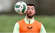 21 March 2024; Finn Azaz during a Republic of Ireland training session at the FAI National Training Centre in Abbotstown, Dublin. Photo by Stephen McCarthy/Sportsfile