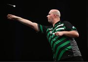 21 March 2024; Rob Cross in action during his match against Nathan Aspinall at the BetMGM Premier League Darts at the 3Arena in Dublin. Photo by Ben McShane/Sportsfile