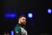 21 March 2024; Michael Smith reacts after losing his final match against Luke Humphries at the BetMGM Premier League Darts at the 3Arena in Dublin. Photo by Ben McShane/Sportsfile