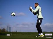 22 March 2024; Goalkeeper Gavin Bazunu during a Republic of Ireland training session at the FAI National Training Centre in Abbotstown, Dublin. Photo by Stephen McCarthy/Sportsfile