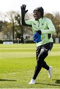 22 March 2024; Michael Obafemi during a Republic of Ireland training session at the FAI National Training Centre in Abbotstown, Dublin. Photo by Stephen McCarthy/Sportsfile