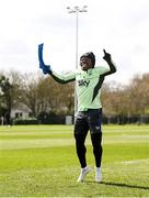 22 March 2024; Michael Obafemi during a Republic of Ireland training session at the FAI National Training Centre in Abbotstown, Dublin. Photo by Stephen McCarthy/Sportsfile