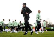 22 March 2024; Interim head coach John O'Shea during a Republic of Ireland training session at the FAI National Training Centre in Abbotstown, Dublin. Photo by Stephen McCarthy/Sportsfile