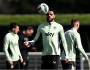 22 March 2024; Andrew Omobamidele during a Republic of Ireland training session at the FAI National Training Centre in Abbotstown, Dublin. Photo by Stephen McCarthy/Sportsfile