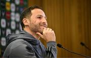 22 March 2024; Manager Domenico Tedesco during a Belgium media conference at the Aviva Stadium in Dublin. Photo by Seb Daly/Sportsfile