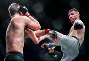 22 March 2024; Oscar Ownsworth, right, in action against Alfie Davis in their lightweight bout during the Bellator Champions Series at the SSE Arena in Belfast. Photo by David Fitzgerald/Sportsfile