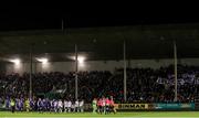 22 March 2024; Players and officials before the SSE Airtricity Men's First Division match between Treaty United and Cork City at Markets Field in Limerick. Photo by Michael P Ryan/Sportsfile