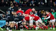 22 March 2024; RG Snyman of Munster drives a maul forward during the United Rugby Championship match between Ospreys and Munster at the Swansea.com Stadium in Swansea, Wales. Photo by Gruffydd Thomas/Sportsfile
