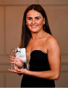 22 March 2024; Kellyann Hogan of University College Cork with her All-Star award during the 2024 HEC All Stars awards night at the Dublin Bonnington Hotel in Dublin. Photo by Ramsey Cardy/Sportsfile