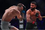 22 March 2024; Patricio Pitbull, right, in action against Jeremy Kennedy in their featherweight title bout during the Bellator Champions Series at the SSE Arena in Belfast. Photo by David Fitzgerald/Sportsfile