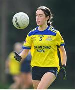 20 March 2024; Ellie Hyland of Sacred Heart School during the 2024 Lidl LGFA All-Ireland Post-Primary Schools Senior A final match between Our Lady’s Secondary School of Castleblaney, Monaghan, and Sacred Heart School of Westport, Mayo, at St Rynagh’s GAA club in Banagher, Offaly. Photo by Tyler Miller/Sportsfile