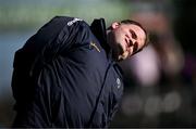 17 March 2024; Roscommon manager Davy Burke looks on to see if a kick goes over the bar during the Allianz Football League Division 1 match between Roscommon and Kerry at Dr Hyde Park in Roscommon. Photo by Ben McShane/Sportsfile