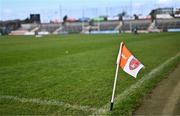 23 March 2024; A sideline flag is seen before the Lidl LGFA National League Division 1 match between Armagh and Dublin at BOX-IT Athletic Grounds in Armagh. Photo by Ben McShane/Sportsfile