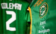 23 March 2024; The shirt of Seamus Coleman of Republic of Ireland before the international friendly match between Republic of Ireland and Belgium at the Aviva Stadium in Dublin. Photo by Stephen McCarthy/Sportsfile