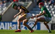 23 March 2024; Eoin Cody of Kilkenny in action against Barry Nash of Limerick during the Allianz Hurling League Division 1 semi-final match between Limerick and Kilkenny at SuperValu Páirc Ui Chaoimh in Cork. Photo by Brendan Moran/Sportsfile