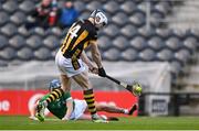 23 March 2024; TJ Reid of Kilkenny scores his side's third goal during the Allianz Hurling League Division 1 semi-final match between Limerick and Kilkenny at SuperValu Páirc Ui Chaoimh in Cork. Photo by Brendan Moran/Sportsfile