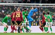 23 March 2024; Republic of Ireland goalkeeper Caoimhin Kelleher makes a save during the international friendly match between Republic of Ireland and Belgium at the Aviva Stadium in Dublin. Photo by Stephen McCarthy/Sportsfile