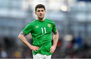 23 March 2024; Robbie Brady of Republic of Ireland during the international friendly match between Republic of Ireland and Belgium at the Aviva Stadium in Dublin. Photo by Seb Daly/Sportsfile