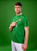 18 March 2024; Nathan Collins poses for a portrait during a Republic of Ireland portrait session at Castleknock Hotel in Dublin. Photo by Stephen McCarthy/Sportsfile