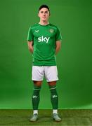 18 March 2024; Jamie McGrath poses for a portrait during a Republic of Ireland portrait session at Castleknock Hotel in Dublin. Photo by Stephen McCarthy/Sportsfile