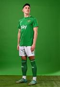 18 March 2024; Jamie McGrath poses for a portrait during a Republic of Ireland portrait session at Castleknock Hotel in Dublin. Photo by Stephen McCarthy/Sportsfile