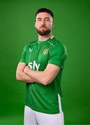 18 March 2024; Matt Doherty poses for a portrait during a Republic of Ireland portrait session at Castleknock Hotel in Dublin. Photo by Stephen McCarthy/Sportsfile