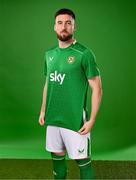 18 March 2024; Matt Doherty poses for a portrait during a Republic of Ireland portrait session at Castleknock Hotel in Dublin. Photo by Stephen McCarthy/Sportsfile