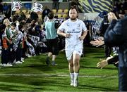 23 March 2024; Ed Byrne of Leinster runs out to make his 100th Leinster appearance before the United Rugby Championship match between Zebre Parma and Leinster at Stadio Sergio Lanfranchi in Parma, Italy. Photo by Harry Murphy/Sportsfile