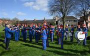 23 March 2024; The Artand Band play at the official unveiling of a plaque by Dublin City Council and the GAA at Clonturk Park in Drumcondra, commemorating it as a location for the All-Ireland hurling and football finals of 1890, 1891, 1892 and 1894. Photo by Ray McManus/Sportsfile
