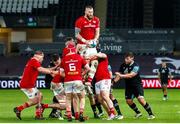 22 March 2024; RG Snyman of Munster wins a lineout during the United Rugby Championship match between Ospreys and Munster at the Swansea.com Stadium in Swansea, Wales. Photo by Gruffydd Thomas/Sportsfile