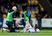 23 March 2024; Ciarán Frawley of Leinster receives treatment during the United Rugby Championship match between Zebre Parma and Leinster at Stadio Sergio Lanfranchi in Parma, Italy. Photo by Harry Murphy/Sportsfile