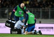 23 March 2024; Will Connors of Leinster receives treatment during the United Rugby Championship match between Zebre Parma and Leinster at Stadio Sergio Lanfranchi in Parma, Italy. Photo by Harry Murphy/Sportsfile