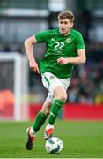 23 March 2024; Nathan Collins of Republic of Ireland during the international friendly match between Republic of Ireland and Belgium at the Aviva Stadium in Dublin. Photo by Seb Daly/Sportsfile